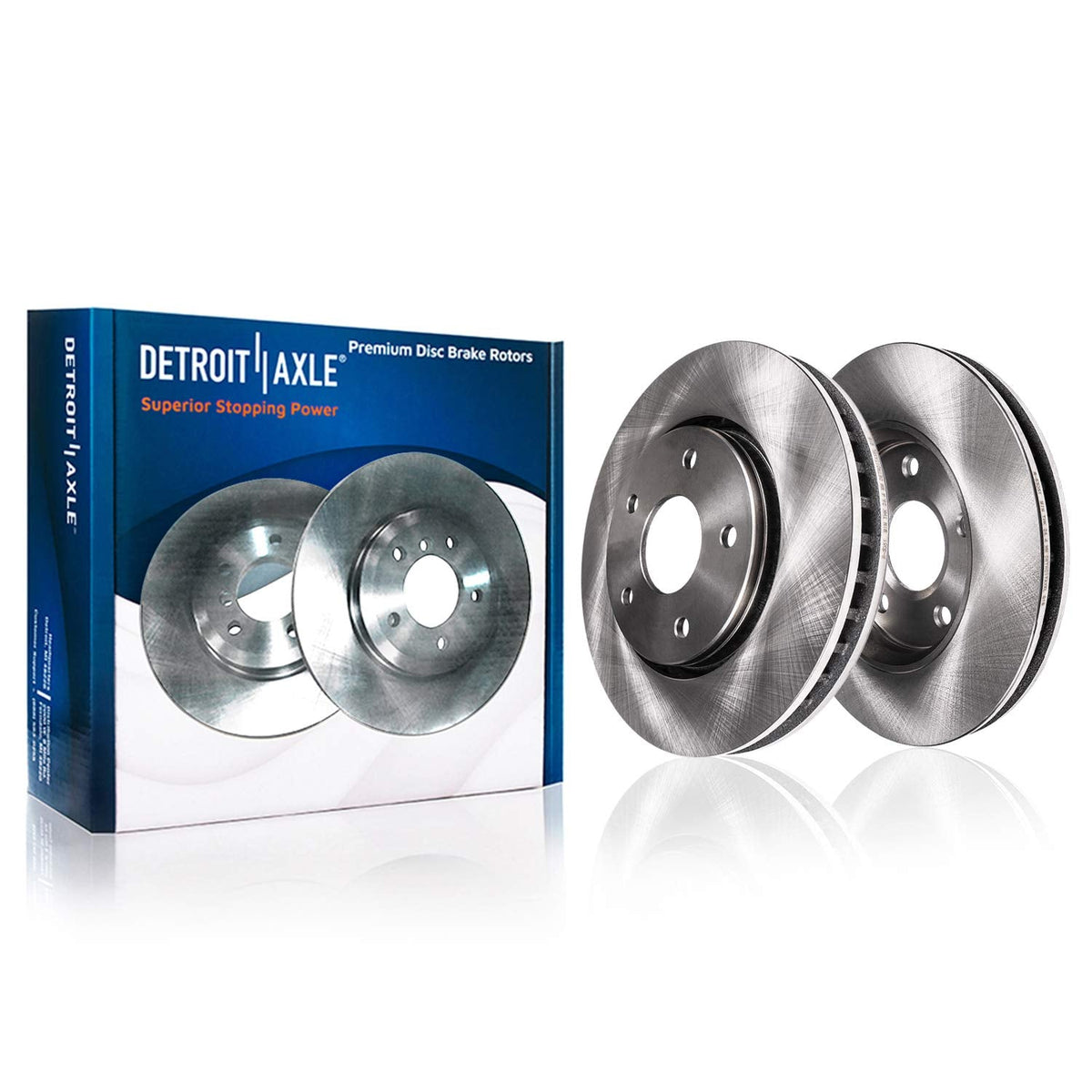 Detroit Axle - Front Brake Rotors for 04-13 Mazda 3 Disc Brakes Rotors 06-15 Mazda 5 Replacement: 11.81 inch Front Regular Rot